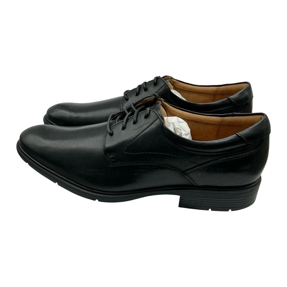 Clarks Artisan Eldredge Plain Black Leather Dress Shoes 11.5 M 80261